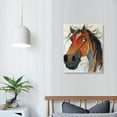 thumbnail image 4 of JRXY  Canvas Wall Art Cute Horse Pictures Painting Canvas Paintings Watercolor Horse Wall Art for Living Room Bathrooms Home Modern Office Decor Canvas Art Wall Decor 16x20 in, 4 of 5