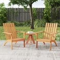 thumbnail image 2 of Patiojoy 2PCS Wooden Adirondack Chair W/Ergonomic Design Outdoor Lounge Armchair Acacia Wood chair for Yard&Patio Natural Color, 2 of 9