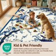 thumbnail image 4 of Design&I 8'x10' Washable Area Rug Snag-Free Chinoiserie Toile Birds Pagoda Garden Vintage Scrolling Vine for Dining Room, Large Office, Lounge, 4 of 7