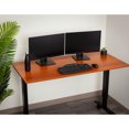 thumbnail image 3 of Stand Up Desk Store Crank Adjustable Height Rolling Standing Desk (Black Frame/Teak Top, 60" Wide), 3 of 6