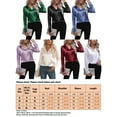 thumbnail image 5 of Frontwalk Women Shirts Long Sleeve Tops Lapel Neck Blouse Ladies Comfy Tunic Shirt Button Down Champagne M, 5 of 5