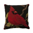 thumbnail image 1 of Evergreen Indoor/Outdoor Hooked Pillow, Cardinal 18"x18", 1 of 1