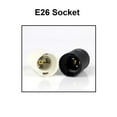 thumbnail image 3 of FSLiving 20 PCS E26 Light Sockets E26 Medium Base Phenolic Socket, Black Industrial Retro Standard Pendant Lamp Holder with Lampshade Collar Ring for Floor Desk Table Lights (Pack of 20), 3 of 5
