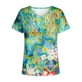 thumbnail image 4 of JeashCHAT Summer V Neck T Shirts for Women Short Sleeve Shirts Cute Printed Tshirt Blouse Casual Tops Loose Fit Graphic Tee, 4 of 5
