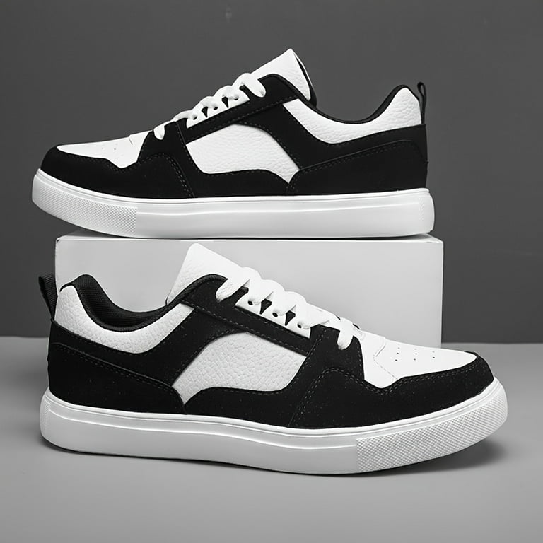 KINODAY Old School Style Colour Block Skateboard Shoes Comfy Non Slip Lace Up Breathable Sneakers For Men s Outdoor Activities Walmart