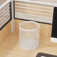 thumbnail image 4 of Taicans Metal Mesh Pen Holder,Round Pencil Cup Desk Organizer,5.2x6in Stationery Storage Basket for Office,Home,Makeup Brushes,1PCS, 4 of 8