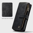 thumbnail image 2 of Cowithday for Samsung Galaxy Z Fold 3 Case Wallet for Women and Men, Z Fold 3 5G Case, PU Leather Flip Strap Wristlet Zipper Card Holder Wallet Business Phone Cover for Samsung Z Fold 3 5G, Black, 2 of 14