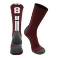 thumbnail image 2 of Maroon/White Player Id Crew Number Socks (#83, Large), 2 of 2