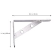 thumbnail image 4 of 2pcs Durable Industrial Wall Shelf Support Bracket Stainless Steel Triangular Bracket with 4 Screws (3x150mm), 4 of 7