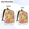 thumbnail image 3 of Honeii Donut and Blue Print Canvas College Laptop Backpack, Durable Rucksack Travel Notebook Bag School Backpack Book Bag for Men Women-Medium, 3 of 7