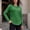 Green, variant on Crew Neck Long Sleeve Tops for Women Trendy Side Slit Button Blouses Curved Hem Fall Clothes Red