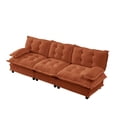 thumbnail image 6 of 107" 3-Seater Cloud Sofa, Modular Sectional Couch, Modern Deep Seat Sofa for Living Room, Comfy Lattice Decored Seat Cushion, Breathable Chenille Fabric (Orange), 6 of 11