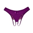 thumbnail image 1 of Mujeres Encaje Tanga Ropa Interior Color Sólido Arco Hueco Cintura Baja Ropa Interior Cómoda Y Transpirable para las Mujeres Seductor Uso Diario, 1 of 3
