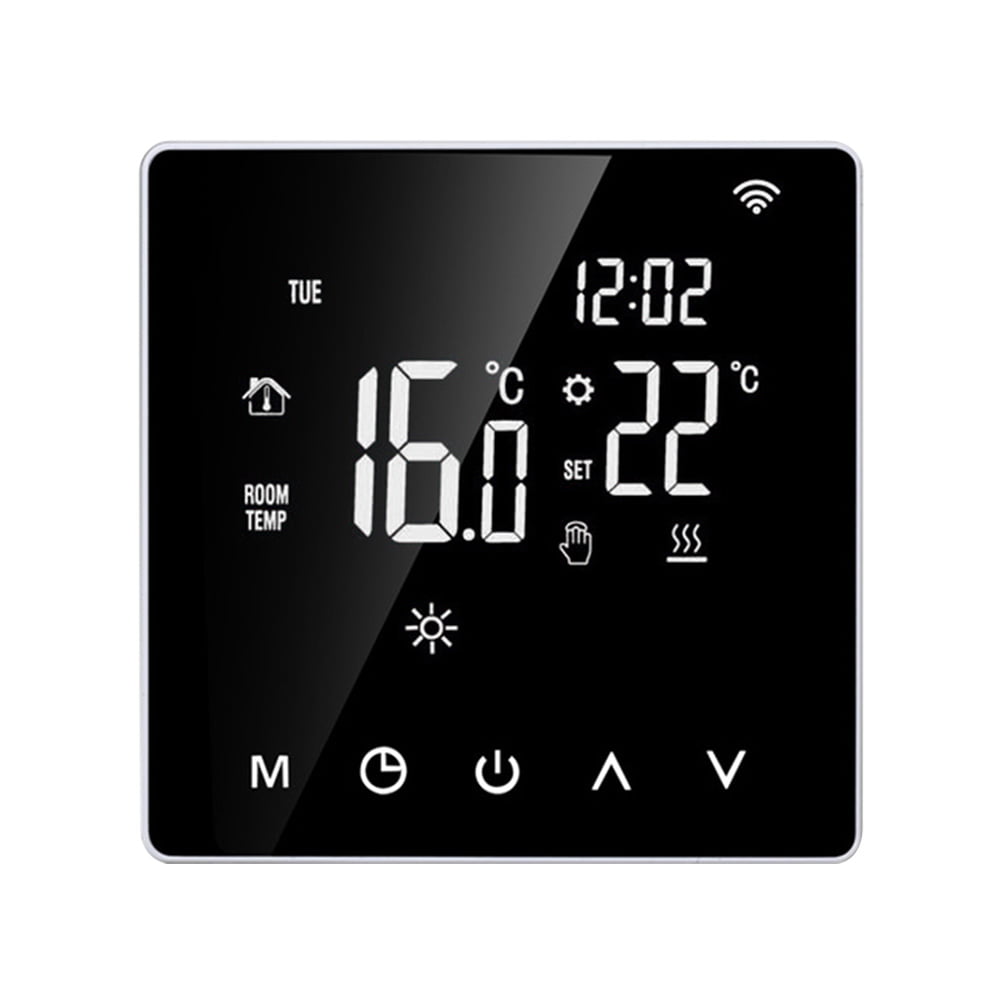 Digital Room Thermostat LCD Color Touchscreen 4,3 Inch Clock Thermostat 
