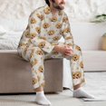 thumbnail image 7 of Lsque Labrador Retriever Dog Pattern Long Sleeve Pajama Set for Men - Soft 2-Piece Sleepwear and Loungewear Set with Pockets, Comfy Nightwear-Large, 7 of 7