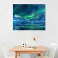 thumbnail image 2 of COMIO Wall Art Aurora scenery Painting Snow Mountain Landscape Paintings on Canvas Ready to Hang for Home Decorations Office Wall Decor,Wall Art For Living Room, 2 of 6