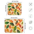 thumbnail image 4 of Yayeee Dish Drying Mat for Kitchen Counter 18"x24" Microfiber Absorbent Pad, Green Retro Autumn Leaves, 4 of 7