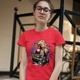 thumbnail image 3 of Tee Hunt Marilyn Monroe Hot Rod T-Shirt Vintage Route 66 Drag Racing Women's T-Shirt Tee, Red, XX-Large, 3 of 5