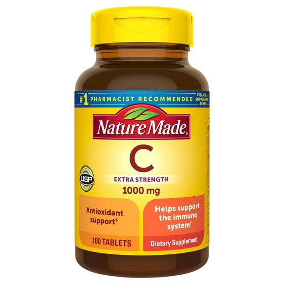 Nature Made Vitamin C 1000 mg Tablets, 100 Count, Vitamin C, Dietary Supplement