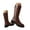 Brown, variant on Mostsola Motorcycle Boots for Women Fashion Biker Riding Boots Zip up Chunky MId Calf Boots