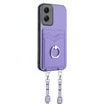 thumbnail image 3 of for Motorola Moto G Power 5G 2024 PU Leather Case, Wallet Case with Ring Kickstand Shockproof Protective for Women Girls Card Holder Slot Stand Shoulder Strap Case for Moto G Power 5G 2024, Purple, 3 of 7