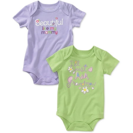 Faded Glory - Newborn Girls' 2-pack Atti