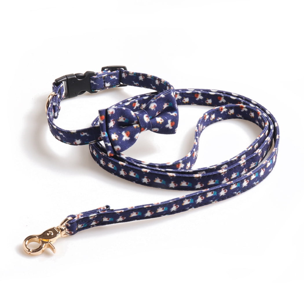 Halloween Dog Collar and Leash Set Cute Bowtie Dog Collar Dog Walking