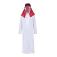 thumbnail image 2 of Adult Men's Arab Dress Up Costume Cosplay Halloween Party Outfit Set, 2 of 5
