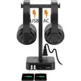 thumbnail image 1 of Soporte para auriculares KAFRI Dual con cargador USB, 2 puertos USB y 2 salidas, 1 of 7