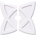 thumbnail image 1 of Ekena Millwork CMP28CM2-04000 28 Po OD x 4 Po ID Carré Cosmo Architecture Grade Médaillon de Plafond Contemporain PVC - 2 Pièces, 1 of 1