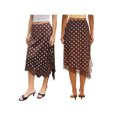 thumbnail image 2 of LMLYSoH Women Skirt Elastic Waist Lace Patchwork Irregular Hem Side Slit Casual Going Out Skirts, 2 of 9