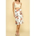 thumbnail image 5 of Made by Johnny Women's Lightweight Fold Over Flared Midi Skirt XXL WHITE_FLORAL, 5 of 6