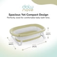 thumbnail image 3 of Dolu Nuve Foldable Baby Bathtub Collapsible Infant Bath Tub for Newborns, Eco Green, 3 of 5