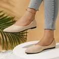 thumbnail image 6 of Wensltd Women Solid Color Suede Flats Pointed Toe Low Cut Work Shoes Comfortable Versatile Office Daily Wear Flat Heel Shoes for Women Size 5-11, 6 of 6