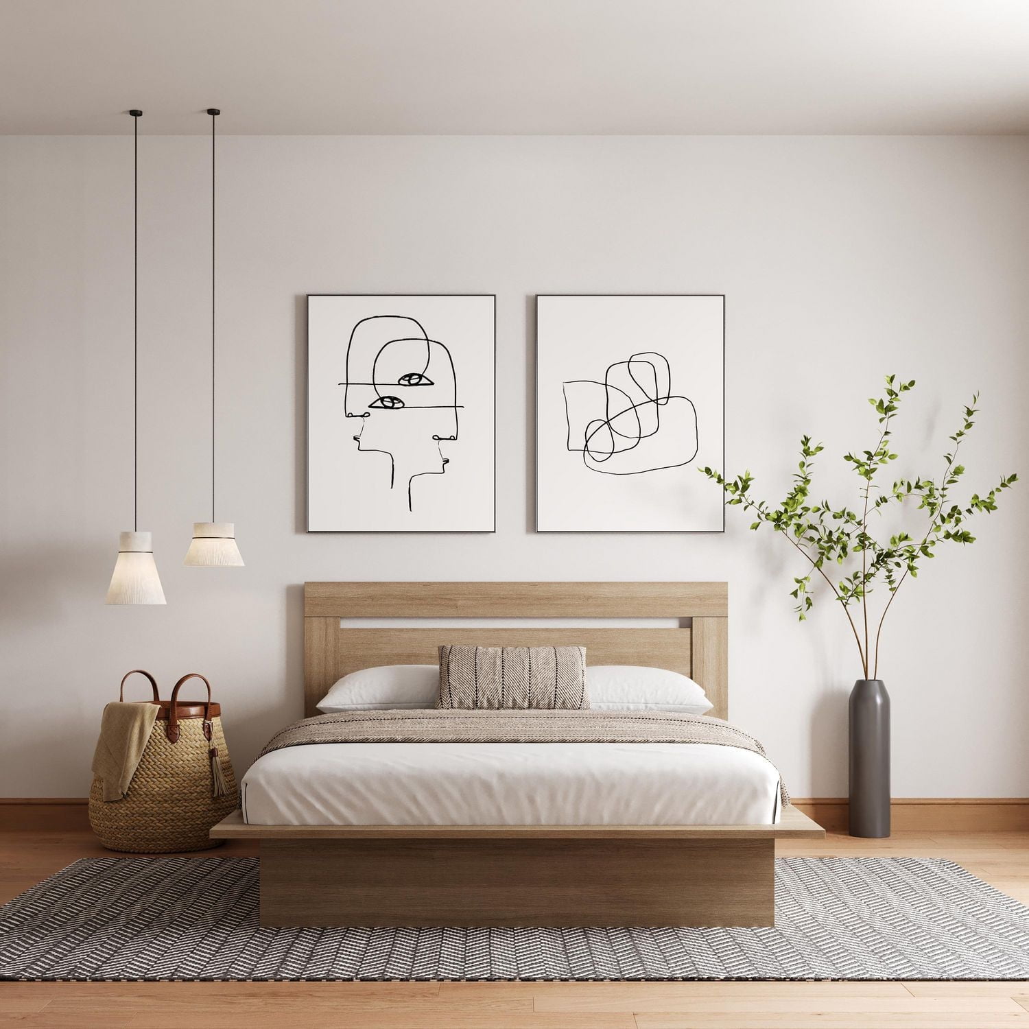 Nexera Lit plateforme avec tête de lit Malibu