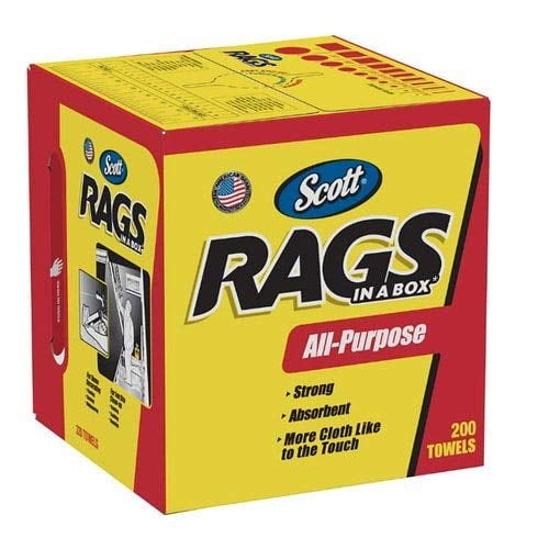All States Ag Parts Parts A.S.A.P. Scott White Shop Rags in A Box - 200 Sheets