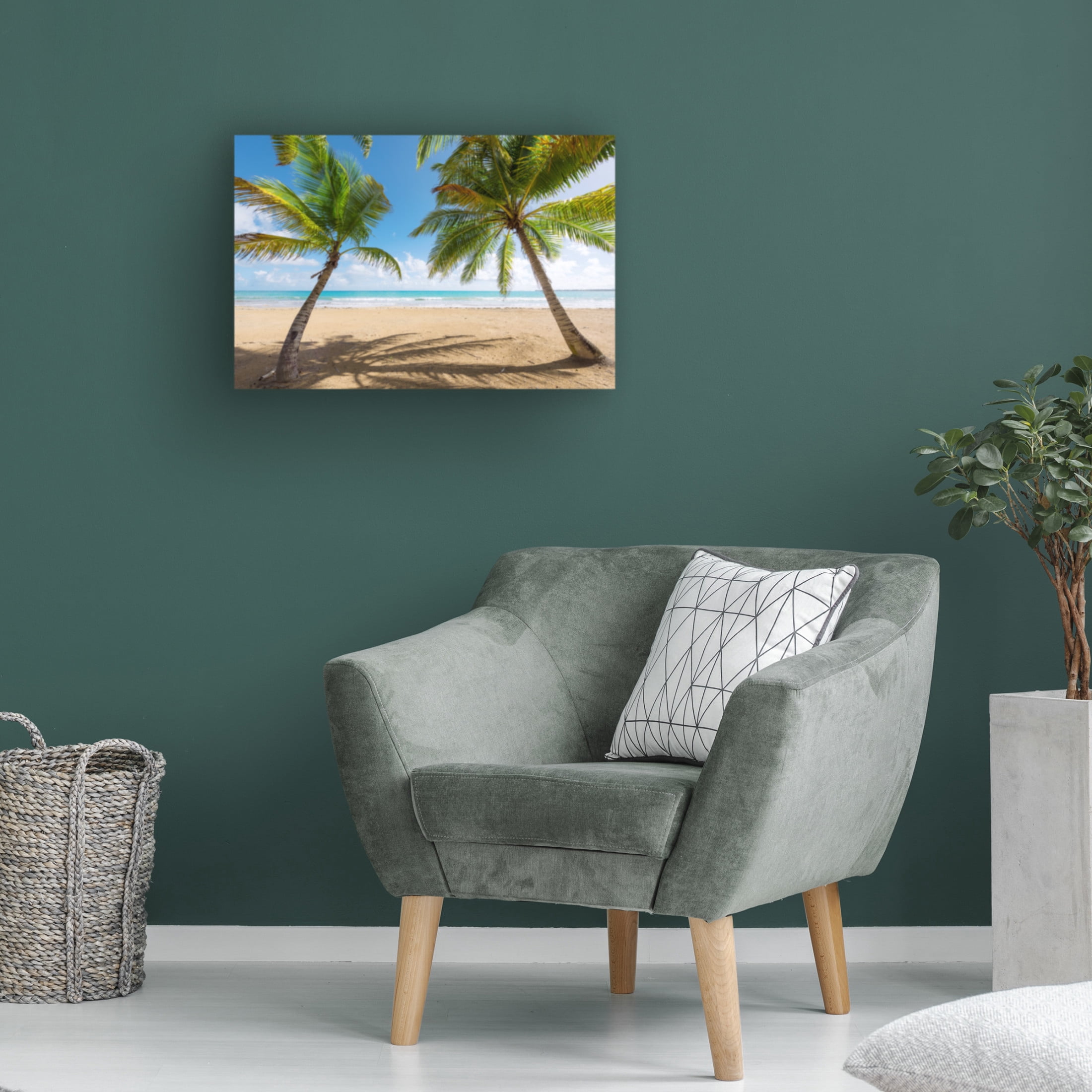 Trademark Fine Art Stefan Hefele Palmy Beach Canvas Wall Art