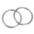 thumbnail image 1 of Uxcell 304 Stainless Steel Welded Rings, Hardware for Hanging Plant Crafts 120mm, 1 of 5
