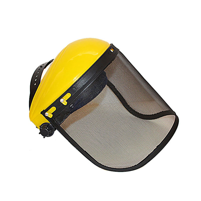 Garden Grass Trimmer Safety Helmet Full Face Mesh Visor Logging Protection Hat S 