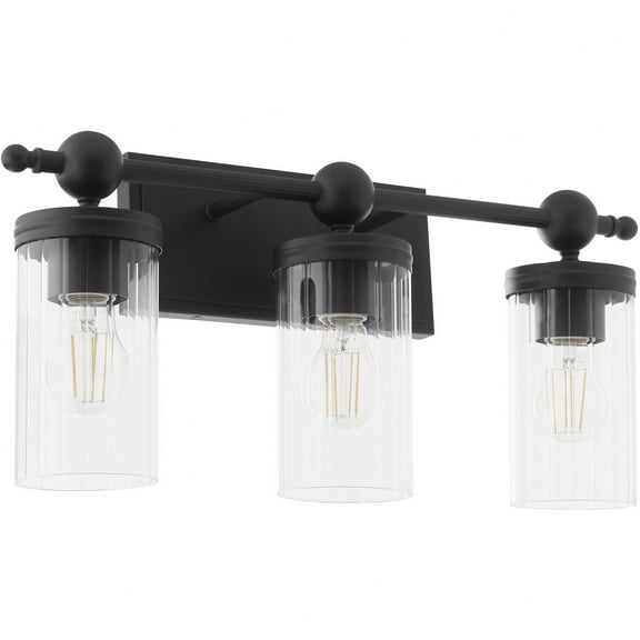 Quorum Lee Boulevard by Tamara Day 560-3-59 Bath Vanity Light 22 in. wide - Matte Black