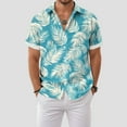 thumbnail image 2 of Mens Hawaiian Shirt Short Sleeve Button Down Shirts Tropical Floral Summer Beach Shirts,S-3XL, 2 of 6
