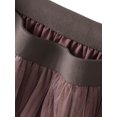 thumbnail image 3 of EYIIYE Jupe Trapèze pour Femmes à Taille Élastique, Plissée en Maille à Trois Couches, pour Bal et Fête, 3 of 9