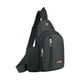 thumbnail image 2 of Sling Bag Crossbody Chest Shoulder Backpack | Water Resistant Cloth | Earphone Hole | Adjustable Strap | Lightweight 180g | 30x17x5cm | Multipurpose for Travel Hiking Cycling | Black Blue Brown, 2 of 8