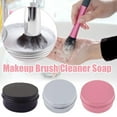 thumbnail image 2 of Peach Scented Makeup Brush Cleaning Soap with Silicone Pad, Effective Powder Puff & Beauty Sponge Cleanser Tool, Deep Cleaning Formula, 2 of 8