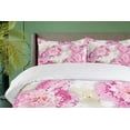 thumbnail image 4 of Ambesonne Nature Duvet Cover Sets, Mosaic Peony Flowers Art, 2-Queen, Pink Purple White, 4 of 7