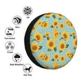 thumbnail image 4 of Naloa White Polka Dot Sunflower PVC Leather Spare Tire Wheel Cover for Car Truck SUV Camper Trailer Universal Fit many size15 inch, 4 of 6