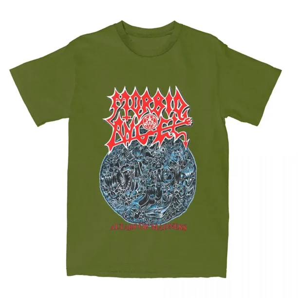 Camiseta de Heavy Metal Morbid Angel, estética de verano, 100% algodón, de moda, para hombre, manga corta, informal