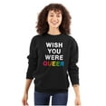 thumbnail image 3 of LGBTQ Pride Wish You Were Queer Sweatshirt for Men or Women Brisco Brands S, 3 of 6