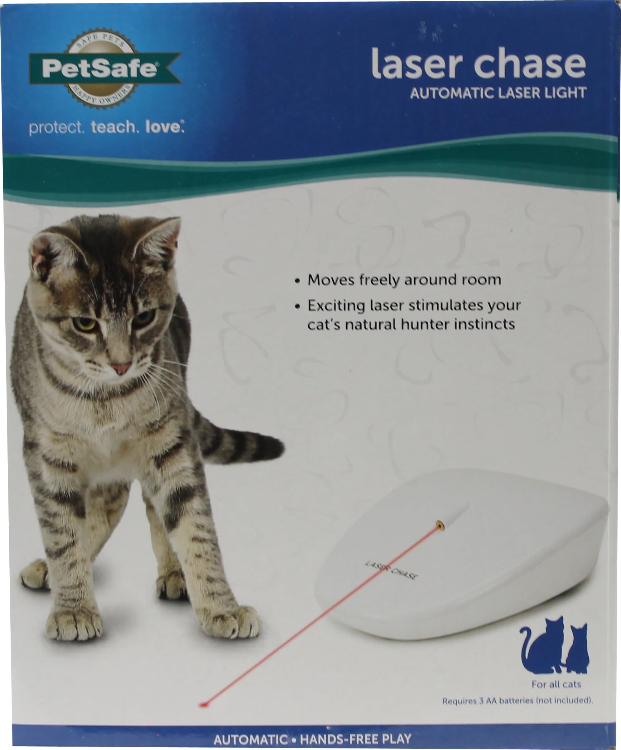 PetSafe Laser Tail Automatic Laser Cat Toy, Fun Laser Light Game for ...