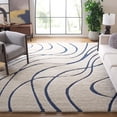 thumbnail image 2 of SAFAVIEH Florida Tamzen Abstract Shag Area Rug, Cream/Blue, 9' x 9' Square, 2 of 13